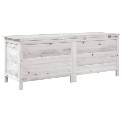 Garden Storage Box White 150x50x56.5 cm Solid Wood Fir Payday Deals