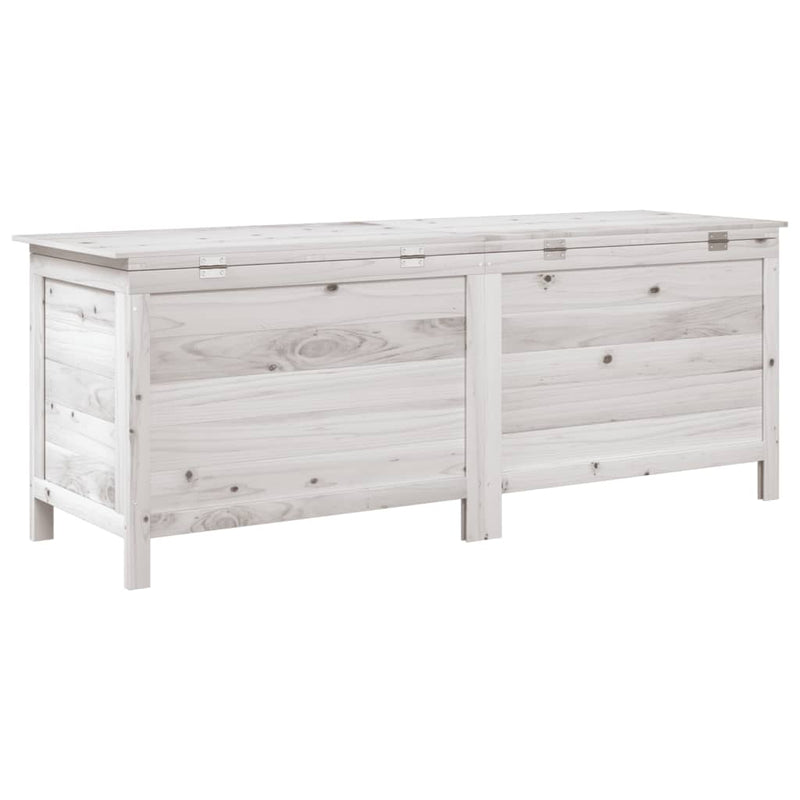 Garden Storage Box White 150x50x56.5 cm Solid Wood Fir Payday Deals