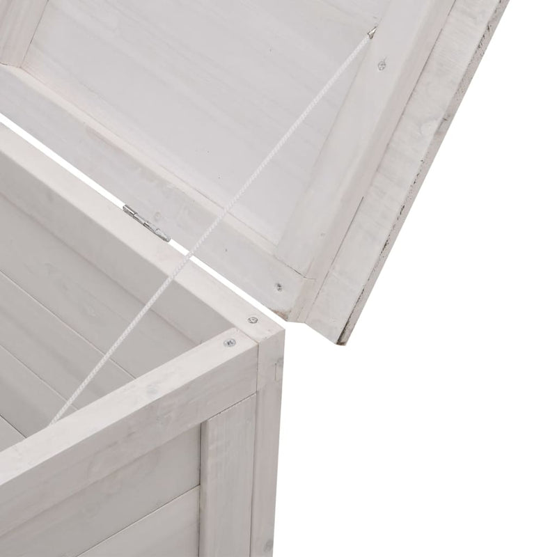 Garden Storage Box White 150x50x56.5 cm Solid Wood Fir Payday Deals