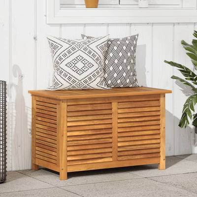 Garden Storage Box with Louver 90x50x56 cm Solid Wood Acacia Payday Deals