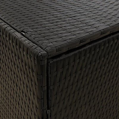 Garden Storage Cabinet Black 100x55.5x80 cm Poly Rattan Payday Deals