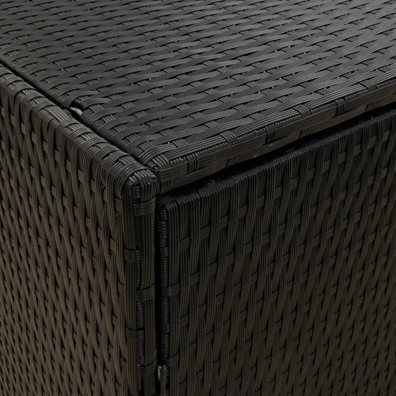 Garden Storage Cabinet Black 100x55.5x80 cm Poly Rattan Payday Deals