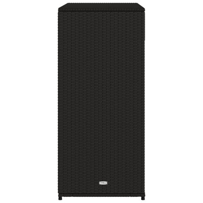Garden Storage Cabinet Black 105x55x113 cm Poly Rattan Payday Deals