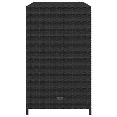 Garden Storage Cabinet Black 83x45x76 cm Poly Rattan Payday Deals