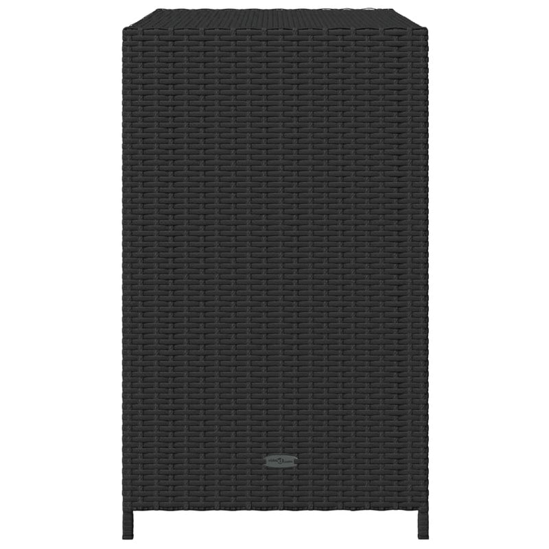 Garden Storage Cabinet Black 83x45x76 cm Poly Rattan Payday Deals