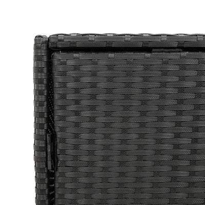 Garden Storage Cabinet Black 83x45x76 cm Poly Rattan Payday Deals