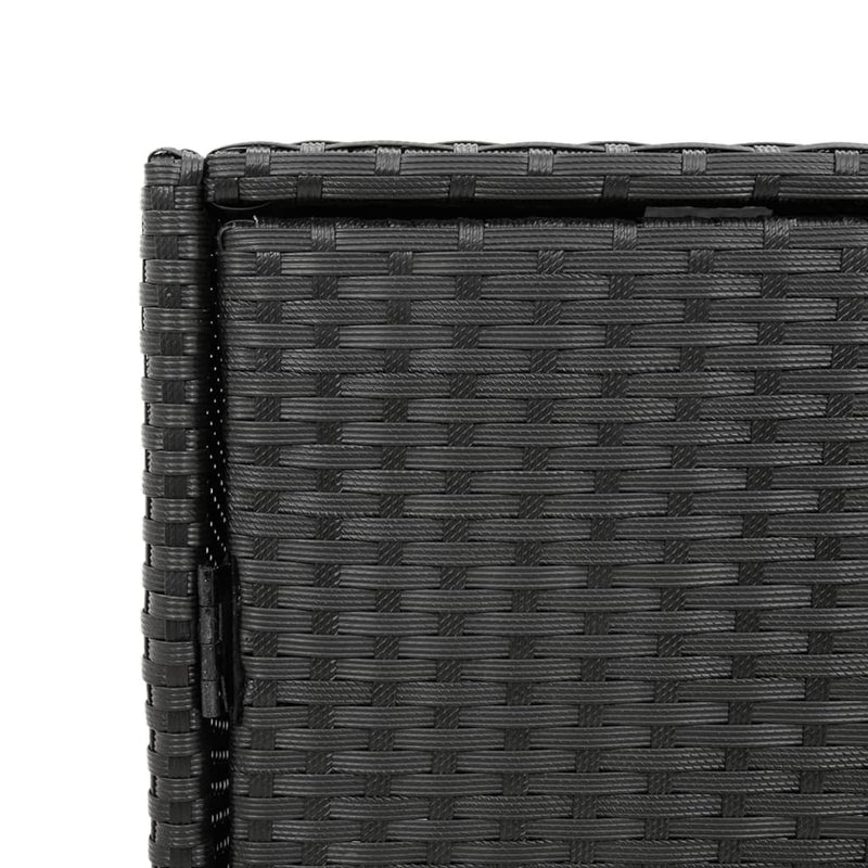 Garden Storage Cabinet Black 83x45x76 cm Poly Rattan Payday Deals