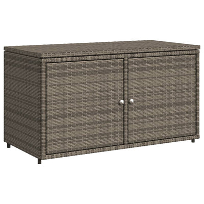 Garden Storage Cabinet Grey 110x55x60.5 cm Poly Rattan Payday Deals