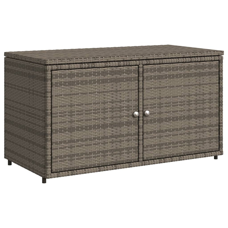 Garden Storage Cabinet Grey 110x55x60.5 cm Poly Rattan Payday Deals