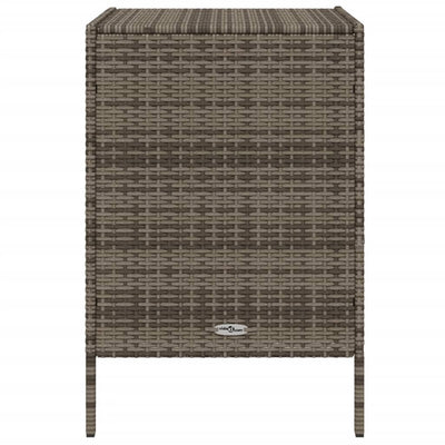 Garden Storage Cabinet Grey 55x59x80 cm Poly Rattan Payday Deals