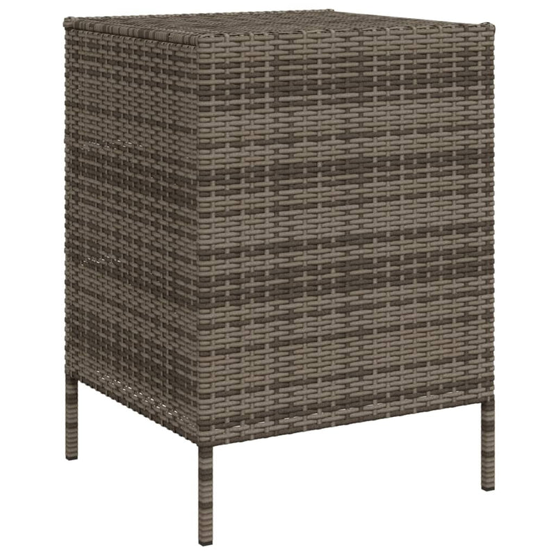 Garden Storage Cabinet Grey 55x59x80 cm Poly Rattan Payday Deals