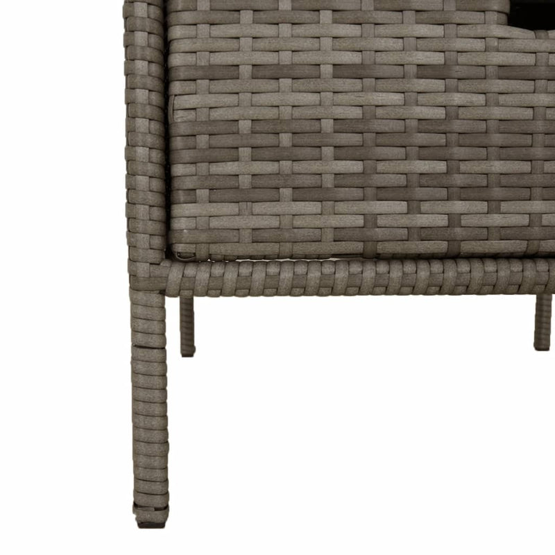 Garden Storage Cabinet Grey 55x59x80 cm Poly Rattan Payday Deals
