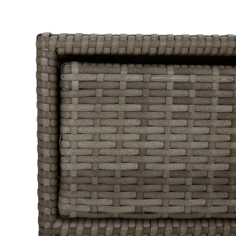 Garden Storage Cabinet Grey 55x59x80 cm Poly Rattan Payday Deals