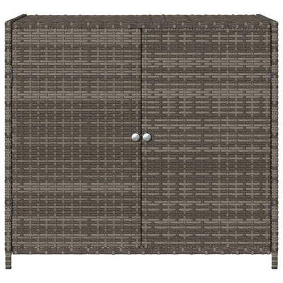 Garden Storage Cabinet Grey 83x45x76 cm Poly Rattan Payday Deals