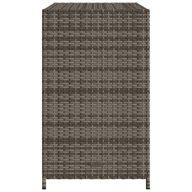 Garden Storage Cabinet Grey 83x45x76 cm Poly Rattan Payday Deals