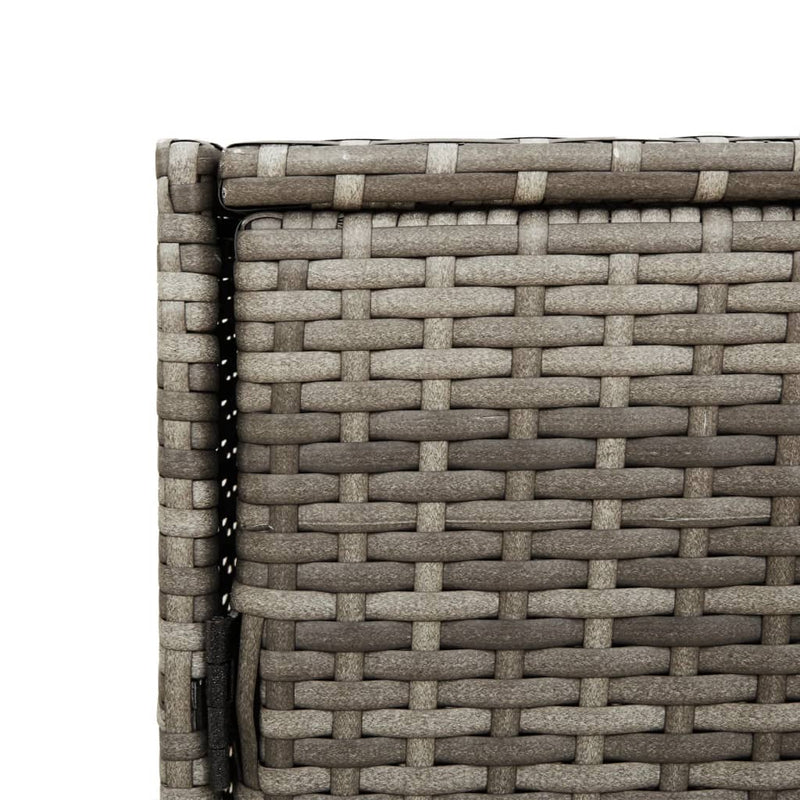 Garden Storage Cabinet Grey 83x45x76 cm Poly Rattan Payday Deals