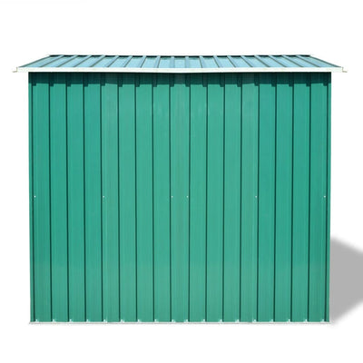 Garden Storage Shed Green Metal 257x205x178 cm Payday Deals
