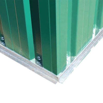 Garden Storage Shed Green Metal 257x205x178 cm Payday Deals