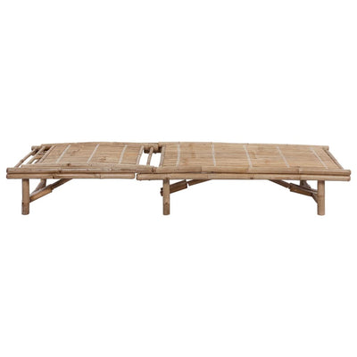 Garden Sun Lounger with Cushion Bamboo Payday Deals