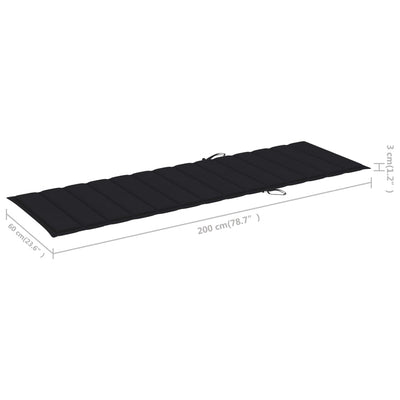 Garden Sun Lounger with Cushion Bamboo Payday Deals