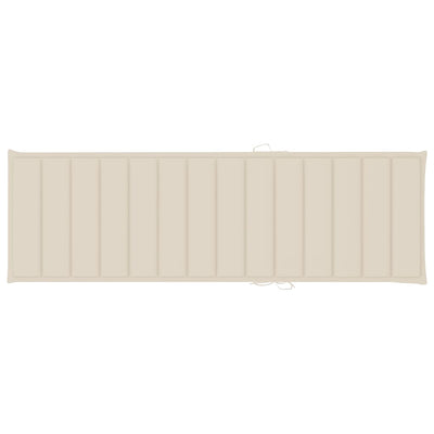 Garden Sun Lounger with Cushion Solid Acacia Wood Payday Deals