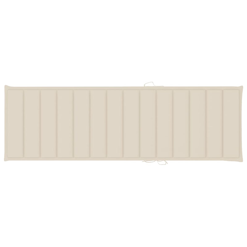 Garden Sun Lounger with Cushion Solid Acacia Wood Payday Deals