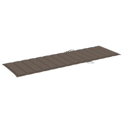 Garden Sun Lounger with Cushion Solid Acacia Wood Payday Deals