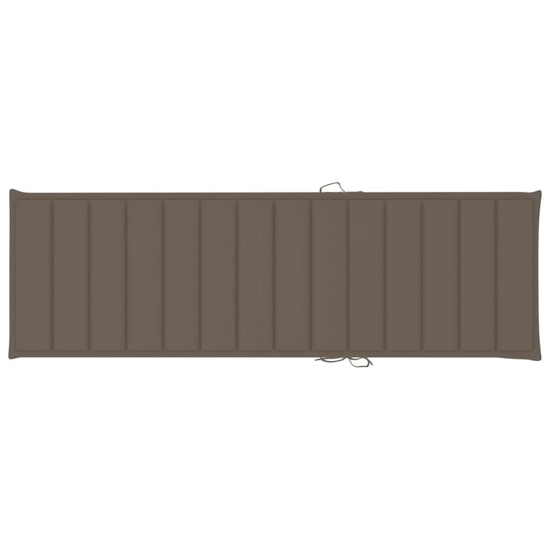 Garden Sun Lounger with Cushion Solid Acacia Wood Payday Deals