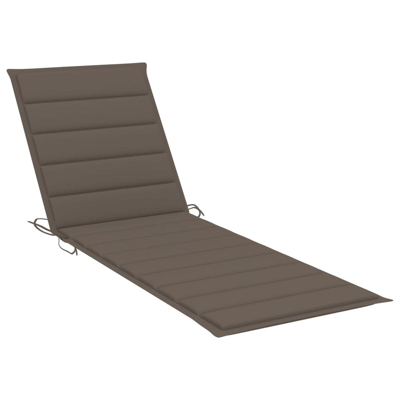 Garden Sun Lounger with Cushion Solid Acacia Wood Payday Deals