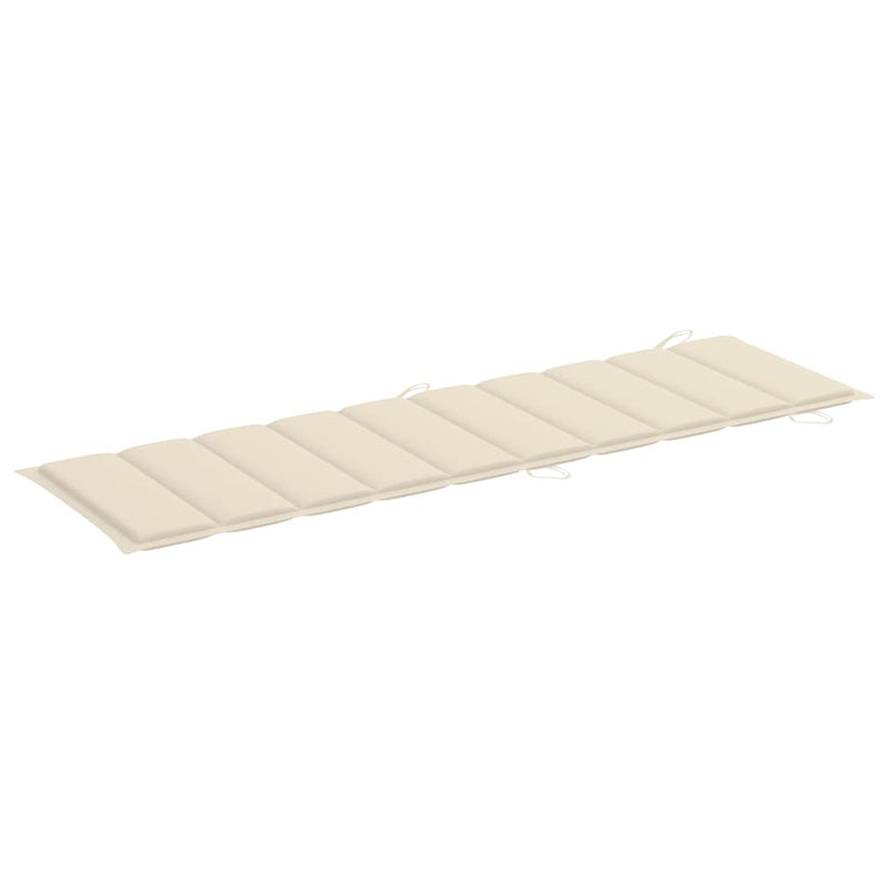 Garden Sun Lounger with Cushion Solid Wood Acacia Payday Deals