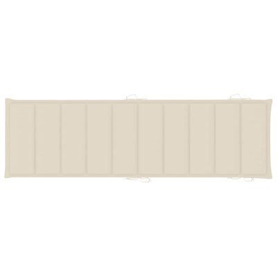 Garden Sun Lounger with Cushion Solid Wood Acacia Payday Deals