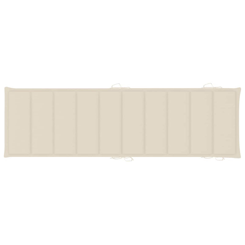 Garden Sun Lounger with Cushion Solid Wood Acacia Payday Deals