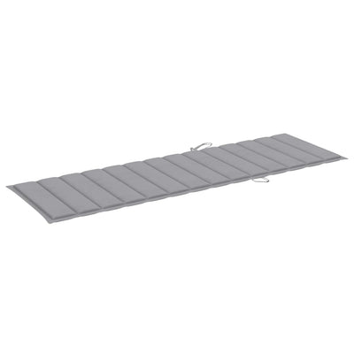 Garden Sun Lounger with Cushion Solid Wood Acacia Payday Deals