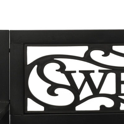 Garden Swing Bench 125 cm Steel and Plastic Black Payday Deals