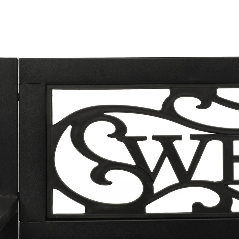 Garden Swing Bench 125 cm Steel and Plastic Black Payday Deals