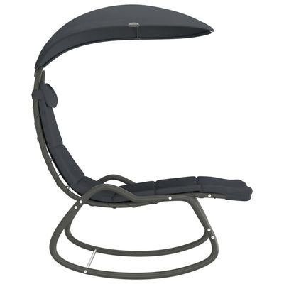 Garden Swing Chair Grey 160x80x195 cm Fabric Payday Deals