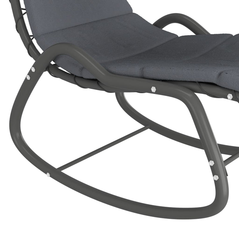 Garden Swing Chair Grey 160x80x195 cm Fabric Payday Deals