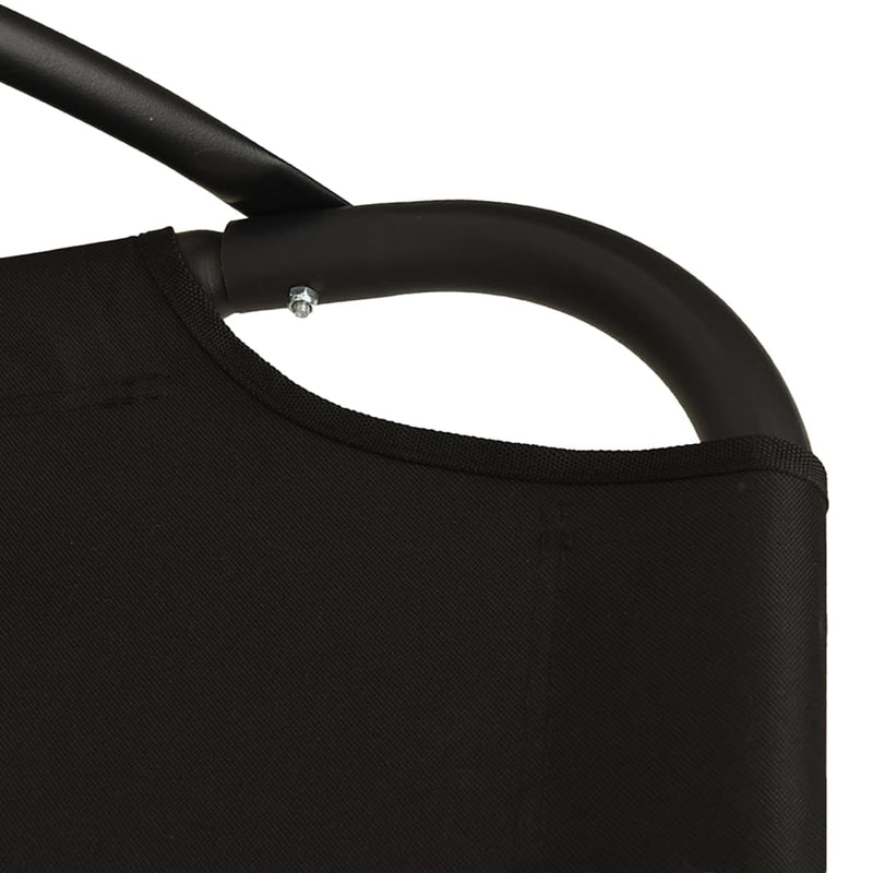 Garden Swing Chair with Cushion Black Oxford Fabric and Steel Payday Deals