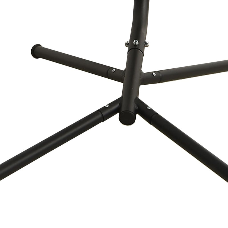 Garden Swing Chair with Cushion Black Oxford Fabric and Steel Payday Deals