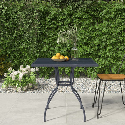 Garden Table Anthracite 80x80x72.5 cm Steel Mesh Payday Deals