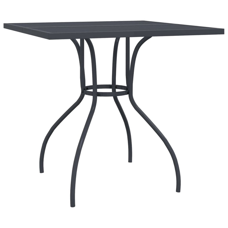 Garden Table Anthracite 80x80x72.5 cm Steel Mesh Payday Deals