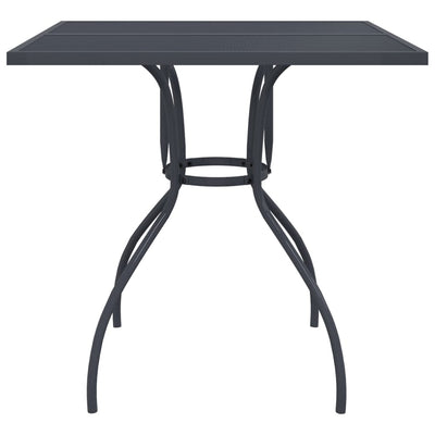 Garden Table Anthracite 80x80x72.5 cm Steel Mesh Payday Deals
