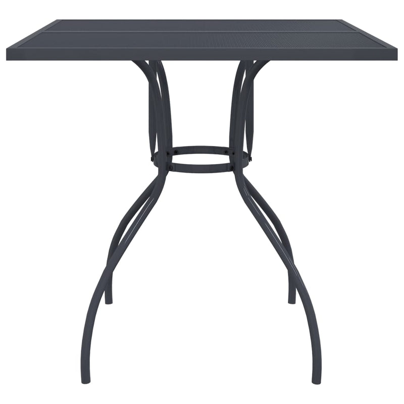Garden Table Anthracite 80x80x72.5 cm Steel Mesh Payday Deals