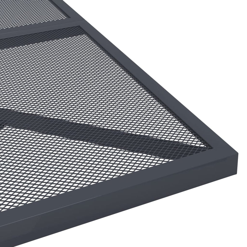 Garden Table Anthracite 80x80x72.5 cm Steel Mesh Payday Deals