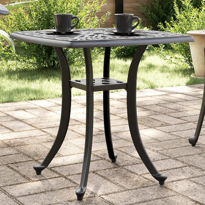 Garden Table Black 53x53x53 cm Cast Aluminium Payday Deals