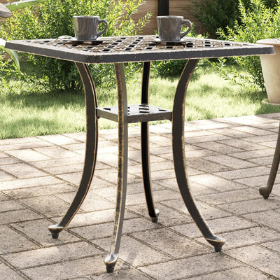 Garden Table Bronze 53x53x53 cm Cast Aluminium Payday Deals