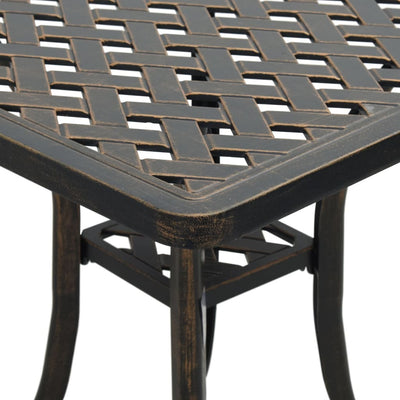 Garden Table Bronze 53x53x53 cm Cast Aluminium Payday Deals