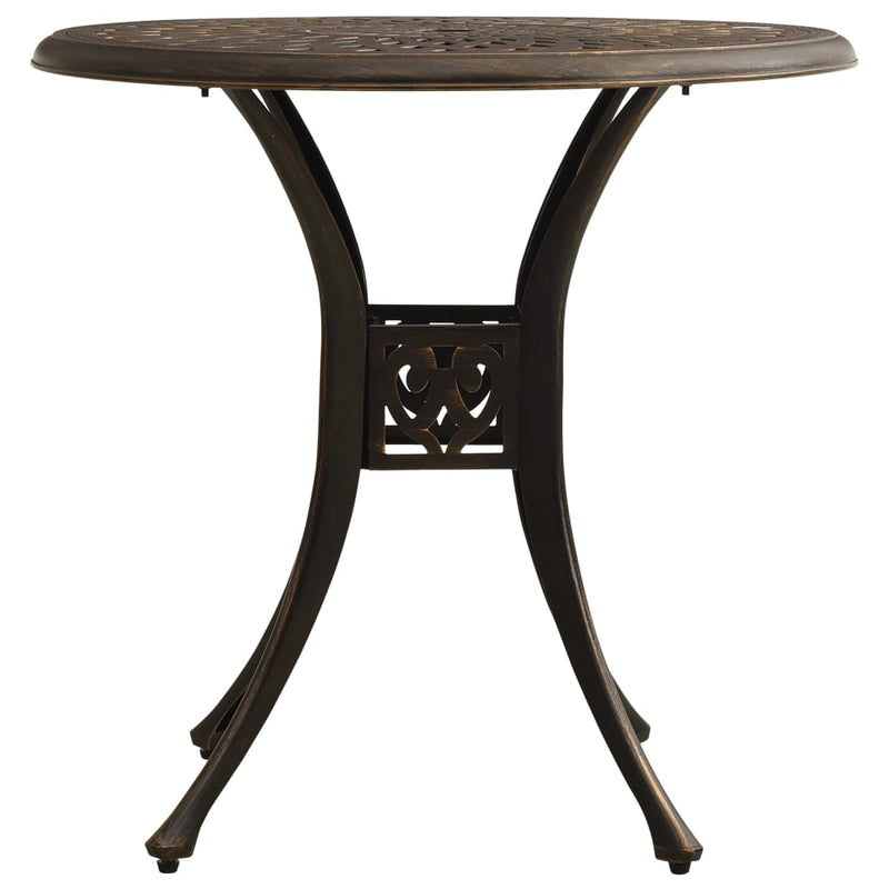 Garden Table Bronze 78x78x72 cm Cast Aluminium Payday Deals