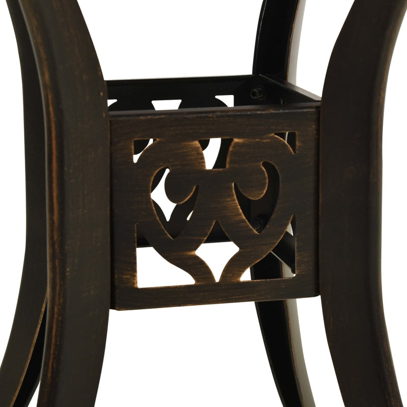Garden Table Bronze 78x78x72 cm Cast Aluminium Payday Deals