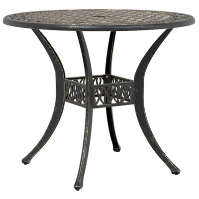 Garden Table Bronze Ø90x75 cm Cast Aluminium Payday Deals